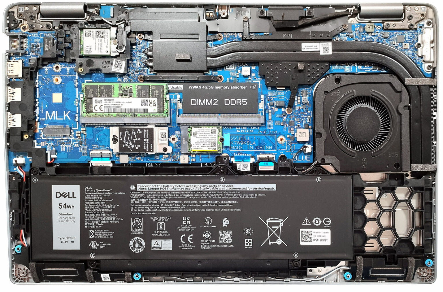 Internal Photo of Dell Latitude 5550 Precision 3590 012DJ 0012DJ CPU Fan original (Precision 3590)